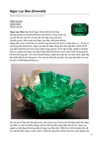 Ngọc Lục Bảo (Emerald)