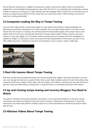 The 10 Scariest Things About Tempe Towing And Recovery