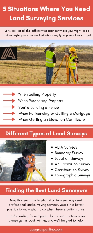 Different Scenarios Where You Need Land Surveyor - AAA Group