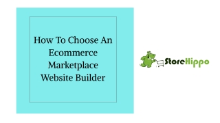 How To Choose An Ecommerce Marketplace Website Builder