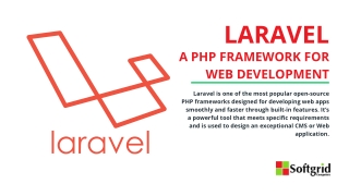 Laravel – A PHP Framework for Web Development