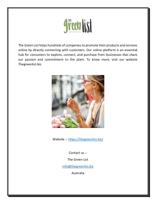 Visit The Green List | The Green List