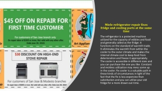 Miele refrigerator repair fixes fridge and cooling parts at the same time