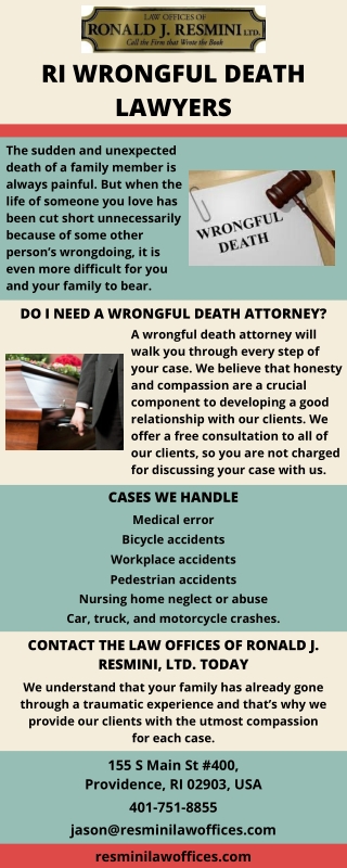 RI Wrongful Death Lawyers