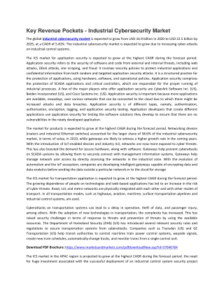 Industrial Cybersecurity Market by Security type, Offering, End-User | COVID-19 Impact Analysis | MarketsandMarkets
