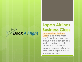 Japan Airlines Business Class