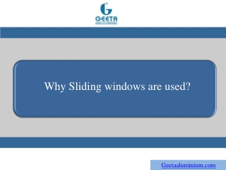 Why sliding windows are used?