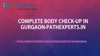 Complete Body Check-up In Gurgaon-Pathexperts.in