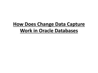 Oracle CDC