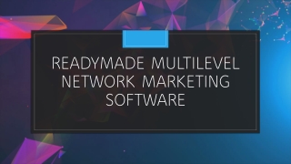 Ready made Multilevel Network Marketing Software