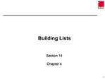 Building Lists