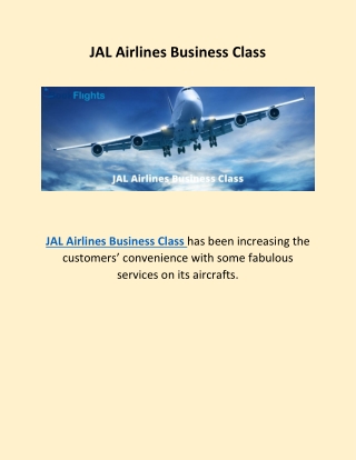 JAL Airlines Business Class