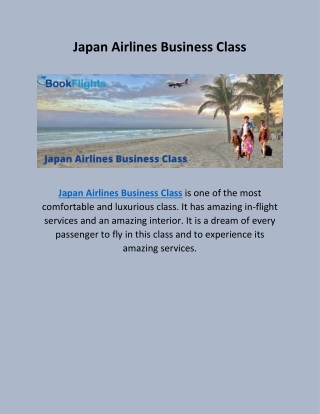 Japan Airlines Business Class