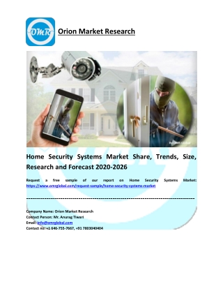 Home Security Systems Market Research and Forecast 2020-2026