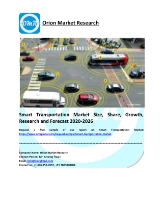 Smart Transportation Market Research and Forecast 2020-2026