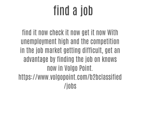find a job
