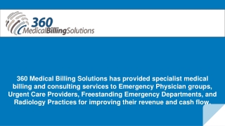 Michigan Emergency Physicians Billing Services - 360 Medical Billing Solutions