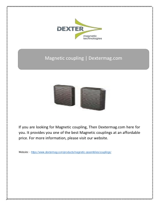 Magnetic coupling | Dextermag.com