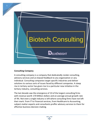 The Secrets of Biotech Consulting Should Know