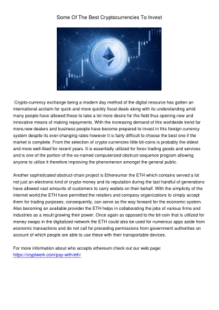 SomeOfTheBestCryptocurrenciesToInvest