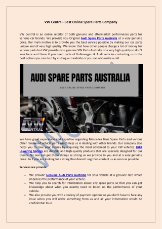 Best Online Spare Parts Company