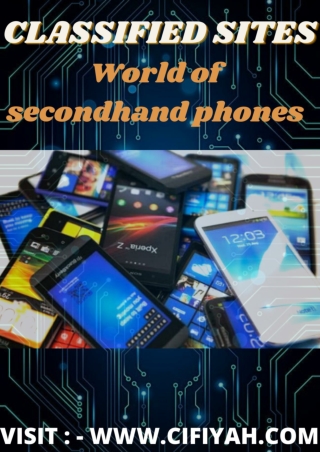 The world of second hand mobiles-Classified sites