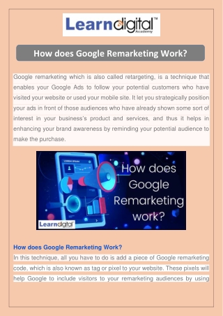 How does Google Remarketing work?