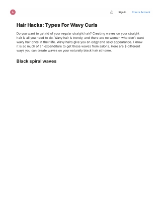 Hair Hacks: Types For Wavy Curls