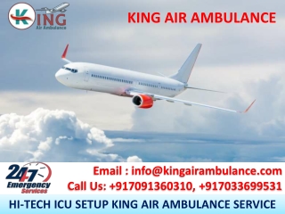 Emergency Air Ambulance Service in Guwahati and Kolkata by King