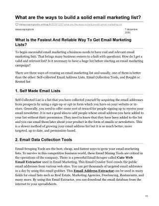 What are the ways to build a solid email marketing list?