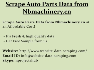 Scrape Auto Parts Data from Nbmachinery.cn