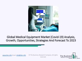 Medical Equipment Market Rapid Growth, Emerging Demands And Forecast To 2023