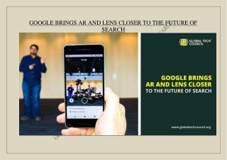 GOOGLE BRINGS AR AND LENS CLOSER TO THE FUTURE OF SEARCH