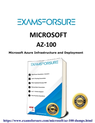 Download Genuine AZ-100 dumps In Just 24 Hours from Examsforsure.com