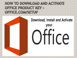 How to Download and Activate Office Product Key - Office.com/Setup