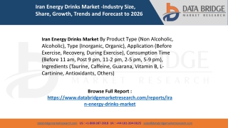 Iran Energy Drinks Market CAGR of 10.2% Emerging Technologies and Opportunities