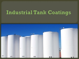 Industrial Tank Coatings