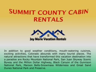 Summit County Cabin Rentals
