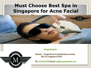 Must Choose Best Spa in Singapore for Acne Facial Treatments