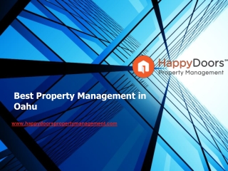 Best Property Management in Oahu - www.happydoorspropertymanagement.com