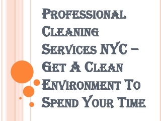 Reasons on Why you Should Hire the Best Cleaning Services NYC