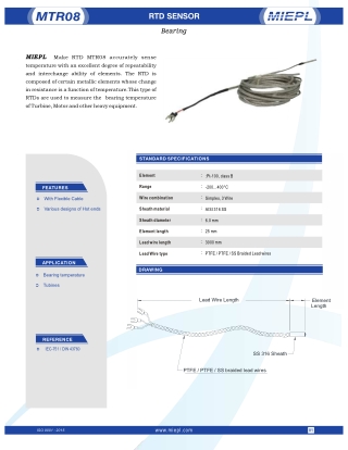 MTR08 RTD SENSOR - Bearing | MIEPL