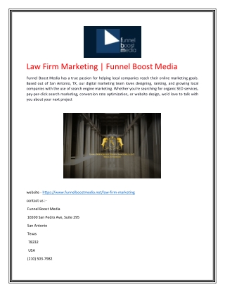 Law Firm Marketing | Funnel Boost Media