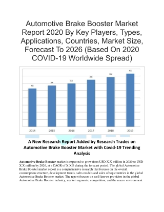 Automotive Brake Booster Market Report 2020 By Key Players, Types, Applications, Countries, Market Size, Forecast To 202