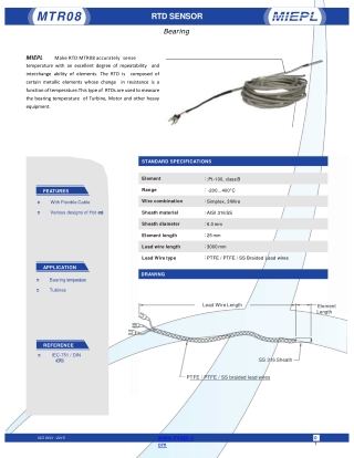 MTR08 RTD SENSOR - Bearing | MIEPL