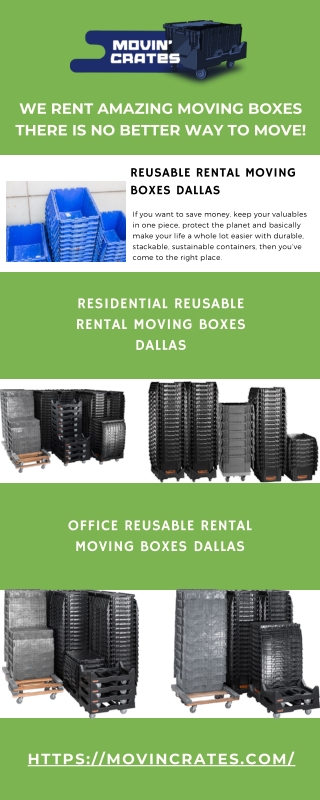 Reusable Rental Moving Boxes Dallas