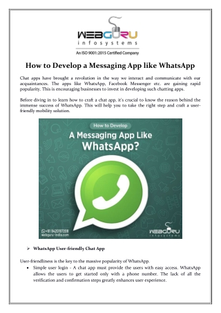 How to Develop a Messaging App like WhatsApp