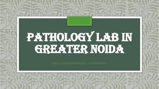 Pathology lab in greater Noida