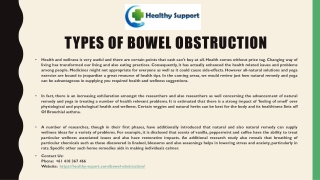 Types Of Bowel Obstruction