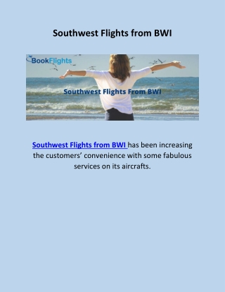 Southwest Flights From BWI